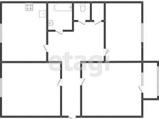 3-комн., 82.7 м², 3/3 этаж