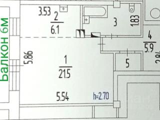 Студия, 40.4 м², 12/17 этаж