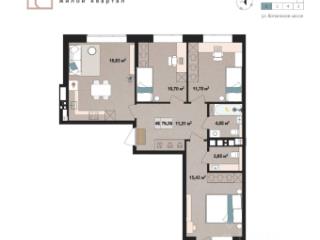 4-комн., 79.36 м², 5/17 этаж